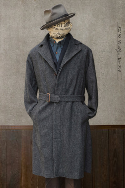Maverick Trench - Charcoal Tweed - S, M, L, XL (NO RETURN)