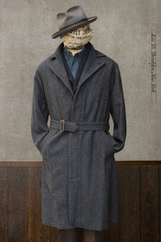 Maverick Trench - Charcoal Tweed - S, M, L, XL (NO RETURN)