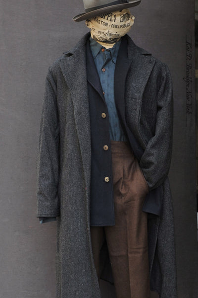 Maverick Trench - Charcoal Tweed - S, M, L, XL (NO RETURN)