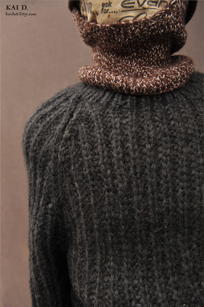 World Rover Hand Knit Sweater - Charcoal - S, M (NO RETURN)