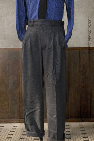 Wide Leg Matisse Pants - Wool Flannel - 32, 34