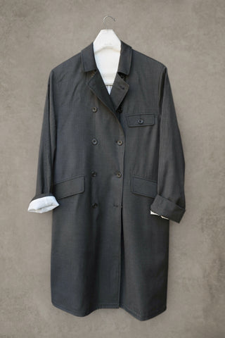 Keaton Trench Coat - Mini Check Virgin Wool  - XS, S, M, L