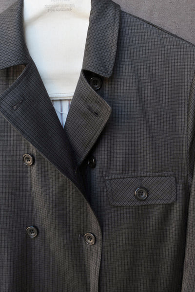 Keaton Trench Coat - Mini Check Virgin Wool  - XS, S, M, L