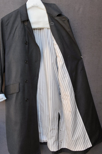 Keaton Trench Coat - Mini Check Virgin Wool  - XS, S, M, L