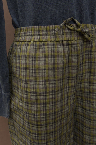 Easy Shorts - Linen Check - 50 (NO RETURN)