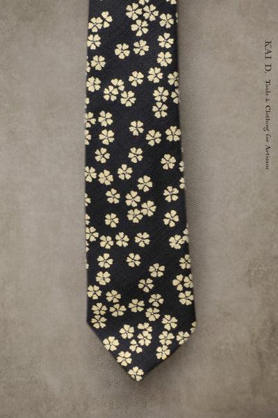 Indigo Cherry Blossom Tie