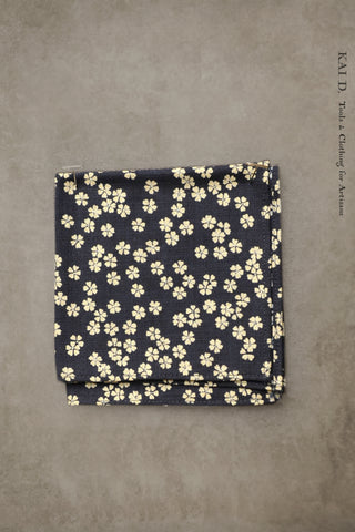 Indigo Cherry Blossom Pocket Square - Indigo