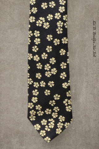 Indigo Cherry Blossom Tie