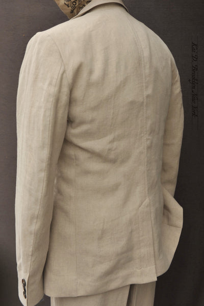 Chris Two Button Blazer - Natural Linen - M, L