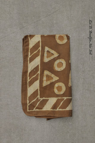 Block Print Cotton Bandana - Clay/Sand