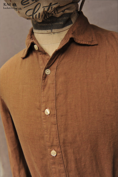 Garment Dyed linen McQueen shirt - M