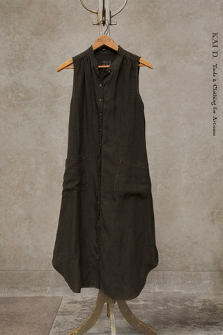 Colleen Dress - Black Linen - XS