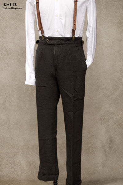 Cooper Pants - Black Linen - 30, 32, 34, 36