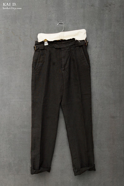 Cooper Pants - Black Linen - 30, 32, 34, 36