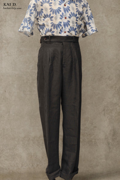 Cooper Pants - Black Linen - 30, 32, 34, 36