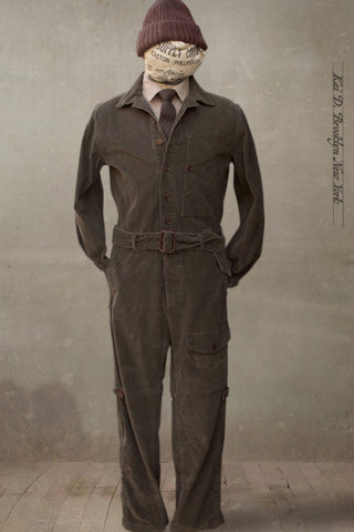 Lindbergh Flight Suit - Garment Dyed Corduroy - S/M, M/L