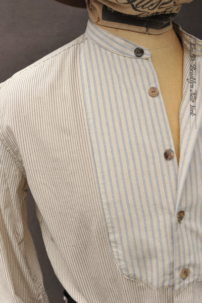 Cotton Bib Shirt - Off White - M, L, XL