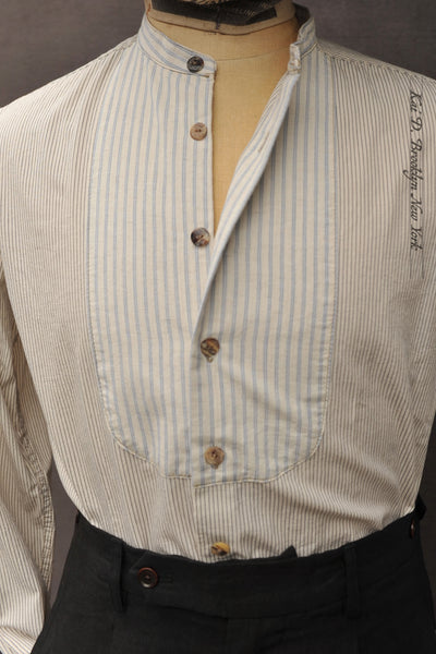 Cotton Bib Shirt - Off White - M, L, XL