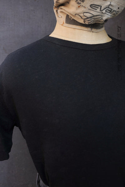 Cotton Cashmere Tee - Black - L, XL