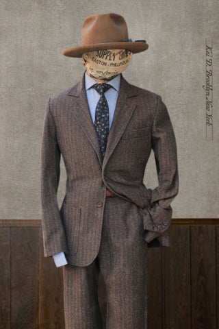 Shoemaker's Jacket - Cotton Herringbone Tweed - M, L