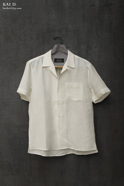 Short Sleeve Slater Shirt - Oyster White -  M, L, XL