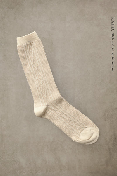 Aran Socks - Ivory