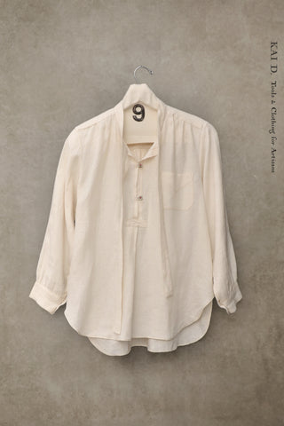 Agnes Shirt - Belgian Cream Linen - S