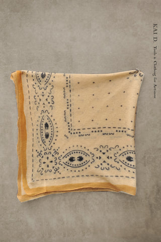 Pure Cashmere Bandana Scarf - Beige