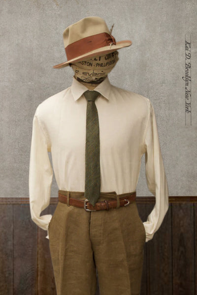 Delancey Shirt - Cream Soft Herringbone - M, L, XL, XXL