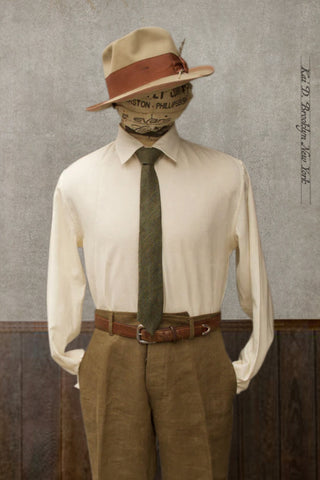 Delancey Shirt - Cream Soft Herringbone - M, L, XL, XXL