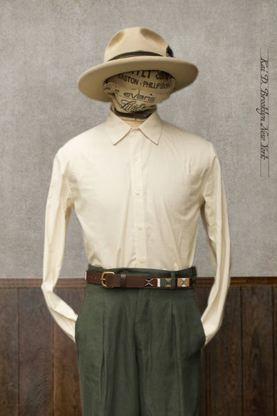 Delancey Shirt - Organic Cotton Oxford - Cream - M, L, XL, XXL