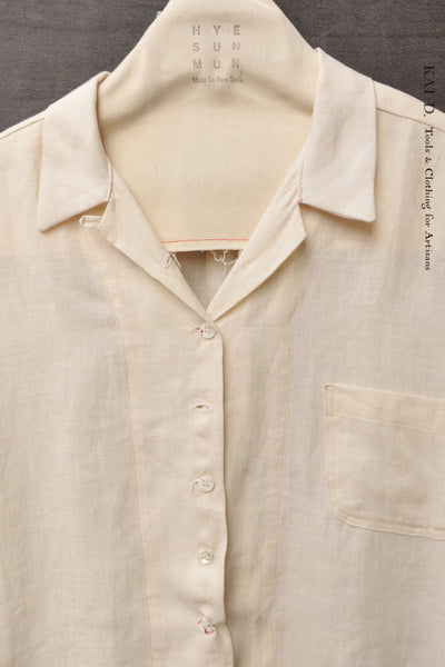 Margaret Shirt - Belgian Cream Linen - M