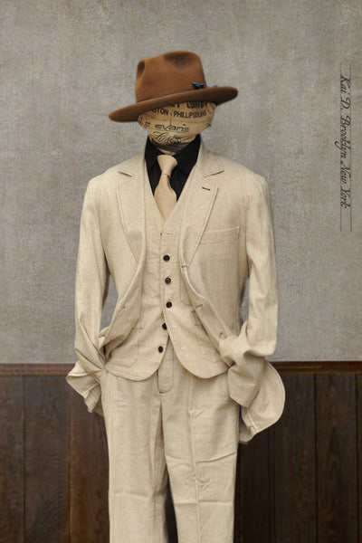 Shoemaker's Jacket - Cream Pin - S, M, L