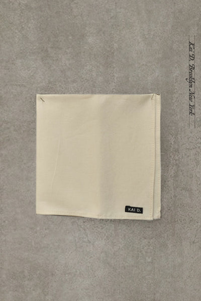 Organic Cotton Pocket Square - Cream