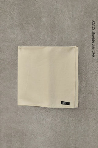 Organic Cotton Pocket Square - Cream