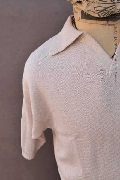 Perlman Polo - Cotton Cashmere - Natural - S, M, L