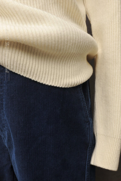 Perfect Ribbed Turteneck Sweater - Off White - M, L