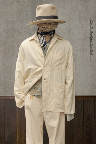 Creek Artist Jacket - Cotton Linen - Eggshell - 50