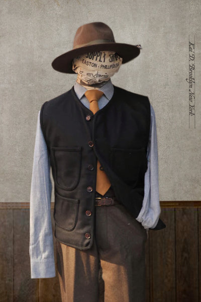Cruiser Vest - Deep Brown Wool - L