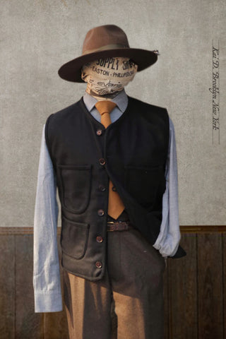 Cruiser Vest - Deep Brown Wool - L