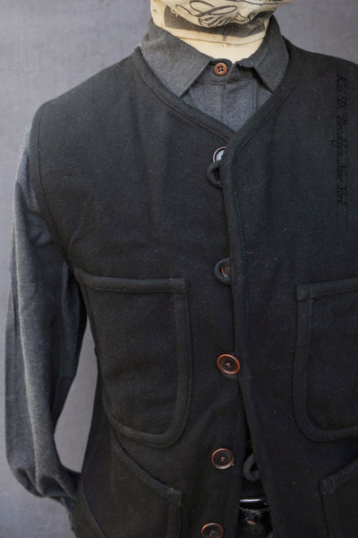 Cruiser Vest - Black Boiled Wool - S, M