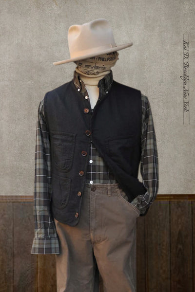 Cruiser Vest (longer version) - Boiled Wool - M, L