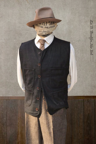 Cruiser Vest - Deep Charcoal Wool - L, XL