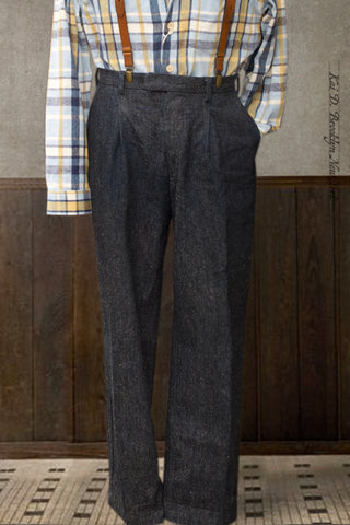 Sheffield Trousers - Raw Cotton Hemp Denim - S, L