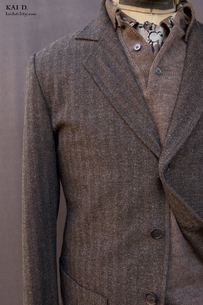 Shoemaker's Jacket - Cotton Herringbone Tweed - M, L, XL