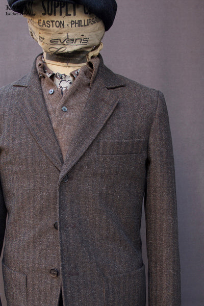 Shoemaker's Jacket - Cotton Herringbone Tweed - XL