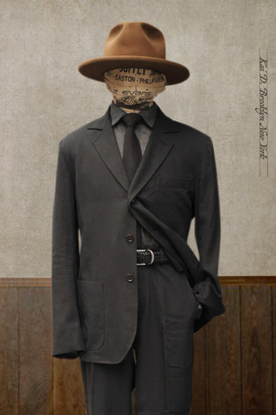 Shoemaker's Jacket - Cotton Linen Black - S, M, L, XL