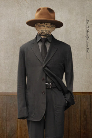 Shoemaker's Jacket - Cotton Linen Black - S, M, L, XL