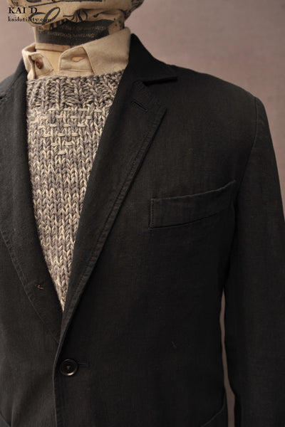 Garment Dyed Shoemaker Jacket - Black -  S/M, M/L