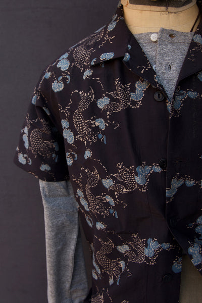 SS Lake Camp Shirt - Roving Koi Print - 2(M), 3(L), 4(XL)